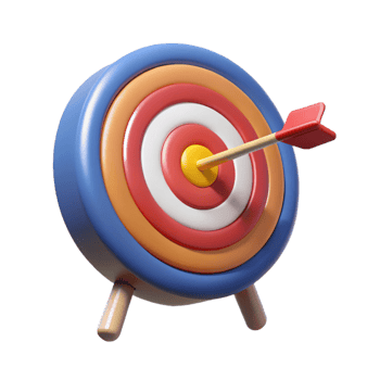 Detailed target design for archery practice png