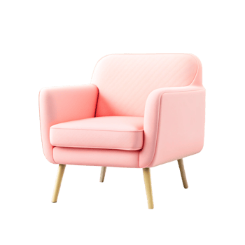 Modern armchair with sleek minimalist design png
