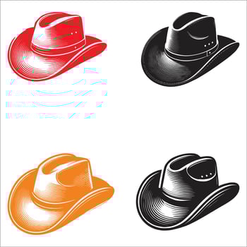 Set Of Fashionable Head Caps Design On White Background vector