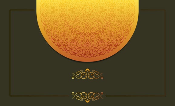 gold color mandala background concept design template vector