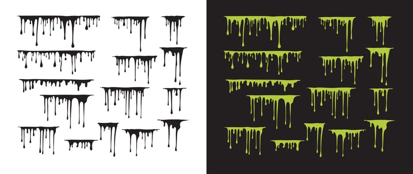 dripping liquid dripping effect fluid bunle 1 set dripping toxic liquid effect vector