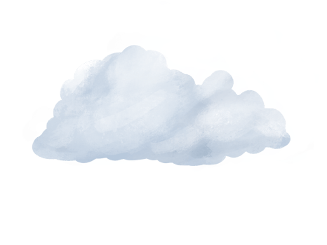 realistic watercolor cloud isolated on background png