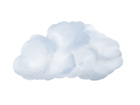 watercolor handdrawn cloud isolated on background png