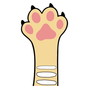Fun Cat Paw Print Design for Pet Themed Products vector