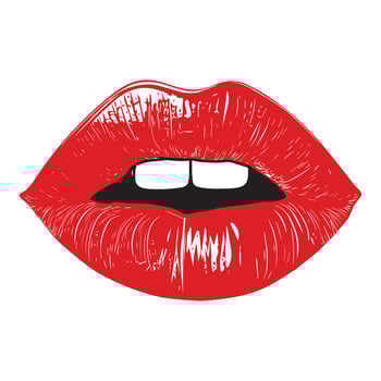 Sexy Red Kiss Mark design Illustration vector