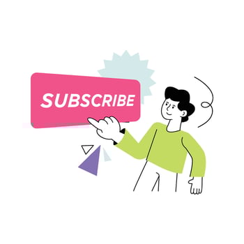 Subscribe Flat Style Design illustration. Stock illustration vector
