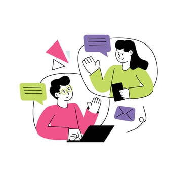 Communication Flat Style Design illustration. Stock illustration vector