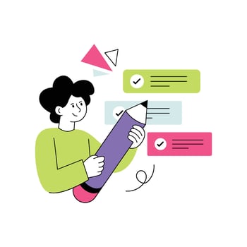Task Management Flat Style Design illustration. Stock illustration vector