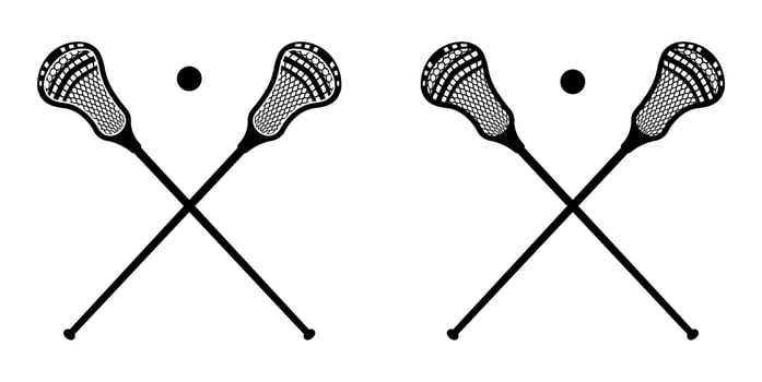 Lacrosse Sticks Icon. Monogram Illustration vector