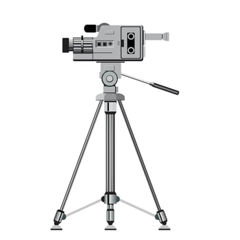camera illustration with stand clipart vector