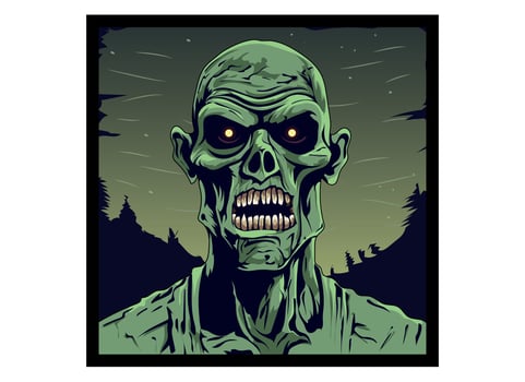 Angry Green Zombie vector