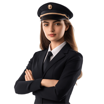 A woman in a uniform posing for a photo png