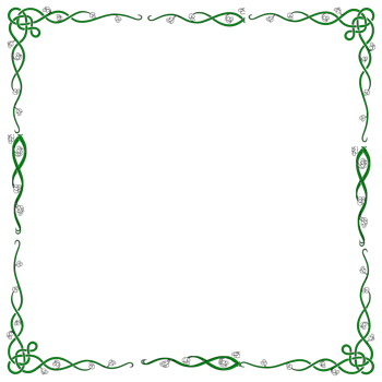 Green color pattern frame png
