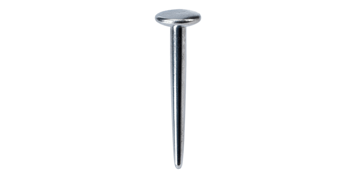 Metal nail isolated on transparent background png