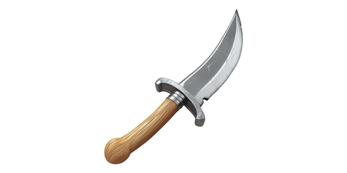 Curved knife isolated on transparent background png