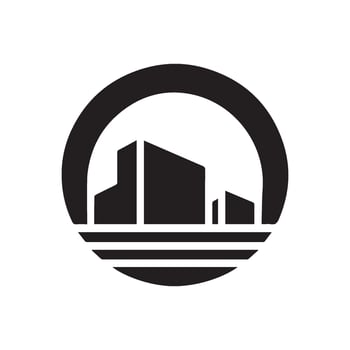 logo of a building, landmark, city, template design vector