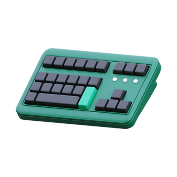 Keyboard 3D icon Illustration png