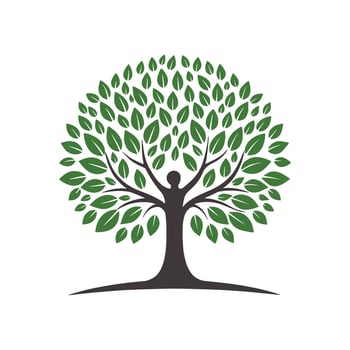 Eco Abstract Green Tree Logo Illustration vector