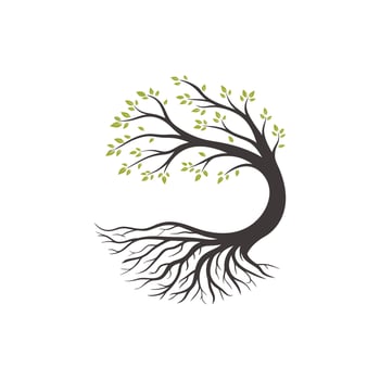 Eco Green Tree Abstract Logo Design vector