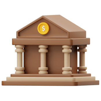 Bank 3D icon Illustration png