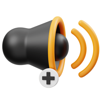 Increase Volume 3D Illustration png