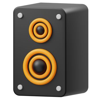 Speaker 3D icon Illustration png
