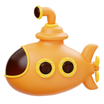 submarine 3D Illustration png