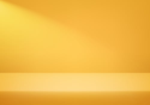 Empty yellow studio background. Empty Room Studio with table. Space for selling products, backdrop, wallpaper, background, text. Gradient table. illustration. vector