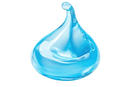 A vibrant splash of glossy blue liquid captured mid-movement against a stark transparent background. showcasing fluid motion and dynamic energy. png