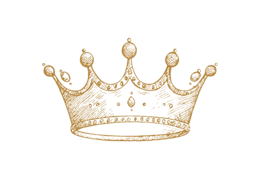 Elegant gold crown illustration showcasing royal elegance and luxury, perfect for themes of nobility, royalty, and prestige. png