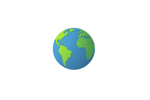 Illustration of Earth with continents in vibrant colors on a transparent background. emphasizing environmental themes and global awareness. png