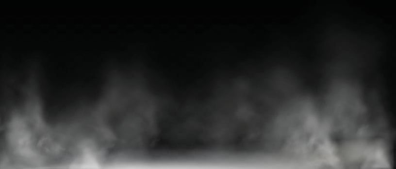Fog or smoke isolated transparent special effect of background. design of smog vector