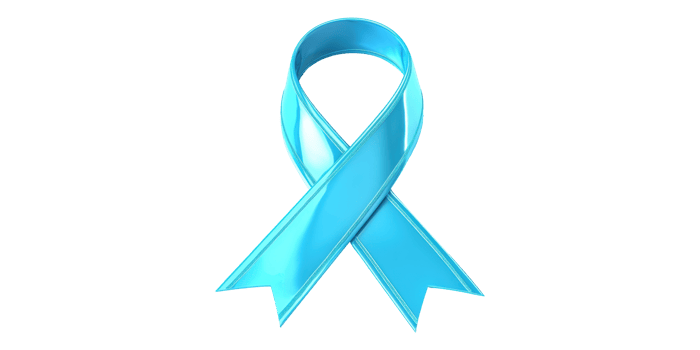Blue awareness ribbon symbol isolated on transparent background png