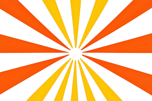Vibrant abstract sunburst design with red, orange, and yellow rays converging to a central point, creating a dynamic and energetic pattern. png