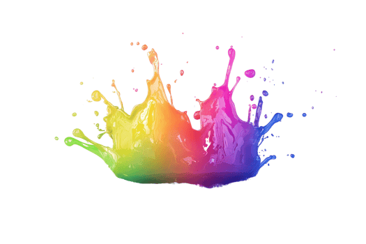 Vibrant splash with dynamic colorful paint explosion against transparent background. showcasing creativity and energy in abstract art. png