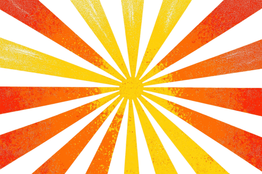Vivid abstract illustration with vibrant yellow and orange rays radiating from the center, creating a dynamic sunburst effect. png