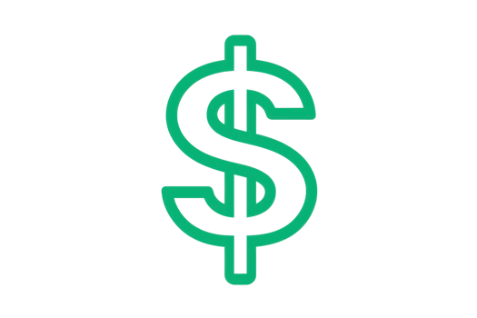 Green dollar sign symbol on a transparent background. representing finance, currency, and wealth. png