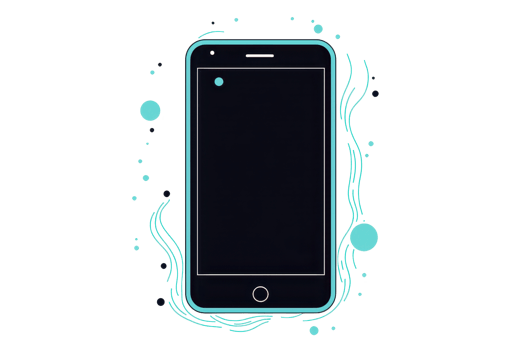 Futuristic smartphone with a digital circuit design, representing advanced technology and innovation in mobile communication. png