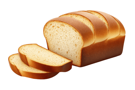 Freshly baked sliced loaf with golden crust, perfect for sandwiches or toasting. Ideal for breakfast or any mealtime delight. png