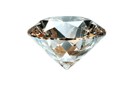 Sparkling diamond with intricate facets reflecting light beautifully, perfect for luxury branding, jewelry, and elegance concept designs. png