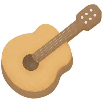 Wooden acoustic guitar png