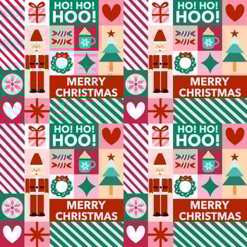 Xmas Wrapping paper icon collection Hoo vector