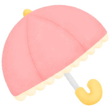 Cute pink umbrella png