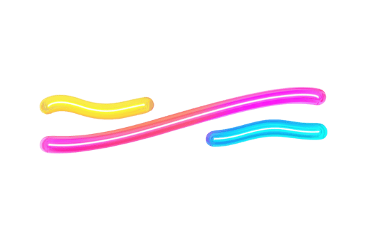Colorful abstract shapes design with gradient lines and curved elements. Vibrant and dynamic illustration perfect for modern and creative projects. png