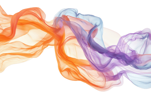 Vibrant swirling colored smoke on a transparent background. creating a mesmerizing and artistic abstract effect. png