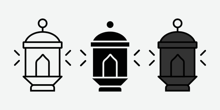 Lanterns Icon . Ramadan Lanterns . Ramadan Mubarak. vector