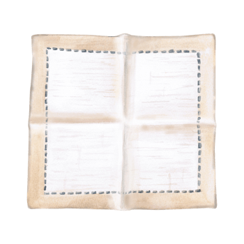 Linen napkin laid out. Isolated watercolor illustration on the theme of breakfast for restaurant menu design, gastronomic magazines and festivals. png