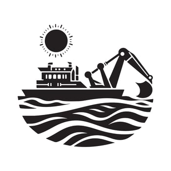 Versatile Dredger Silhouette Vectors Art for Any Project
