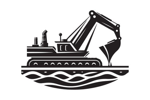 Dredger Silhouette Vectors for High Quality Design Projects