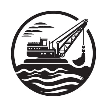 Dredger Silhouette Vectors Designs for Social Media Creatives